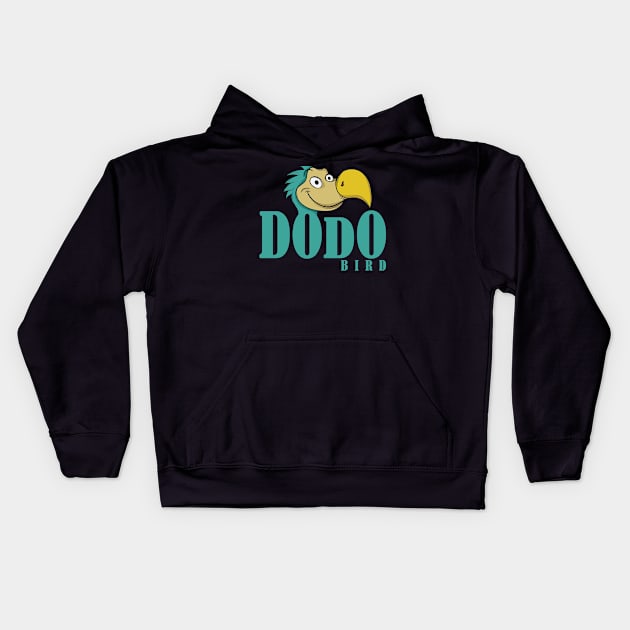 Dodo writing with dodo head Kids Hoodie by dieEinsteiger